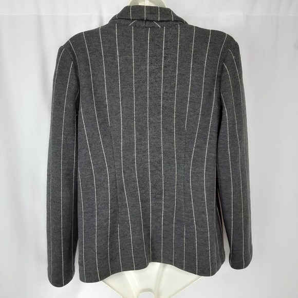 Lauren Ralph Lauren Merino Wool Button Down Pinstripe Blazer, Petite Small - Picture 2 of 16